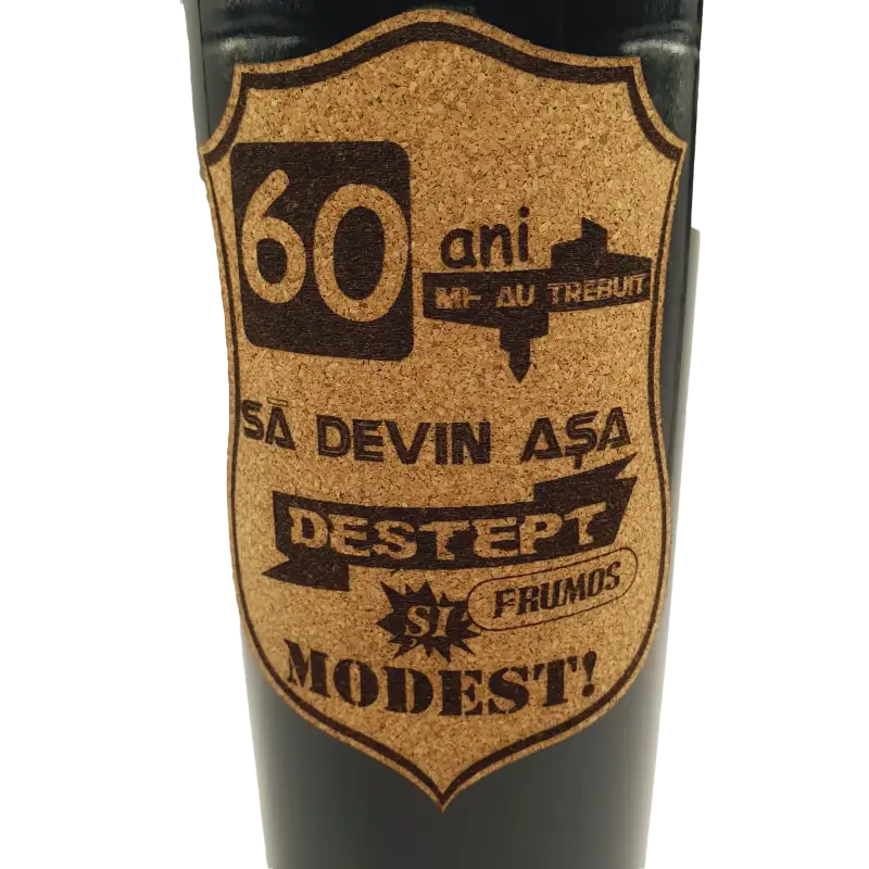60 de ani mi-au trebuit sa devin asa destept, editie limitata, vin rosu cabernet sauvignon, demisec, 750ml, 13.5% alcool